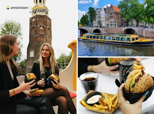 Rondvaart door Amsterdam met een hamburgerdiner